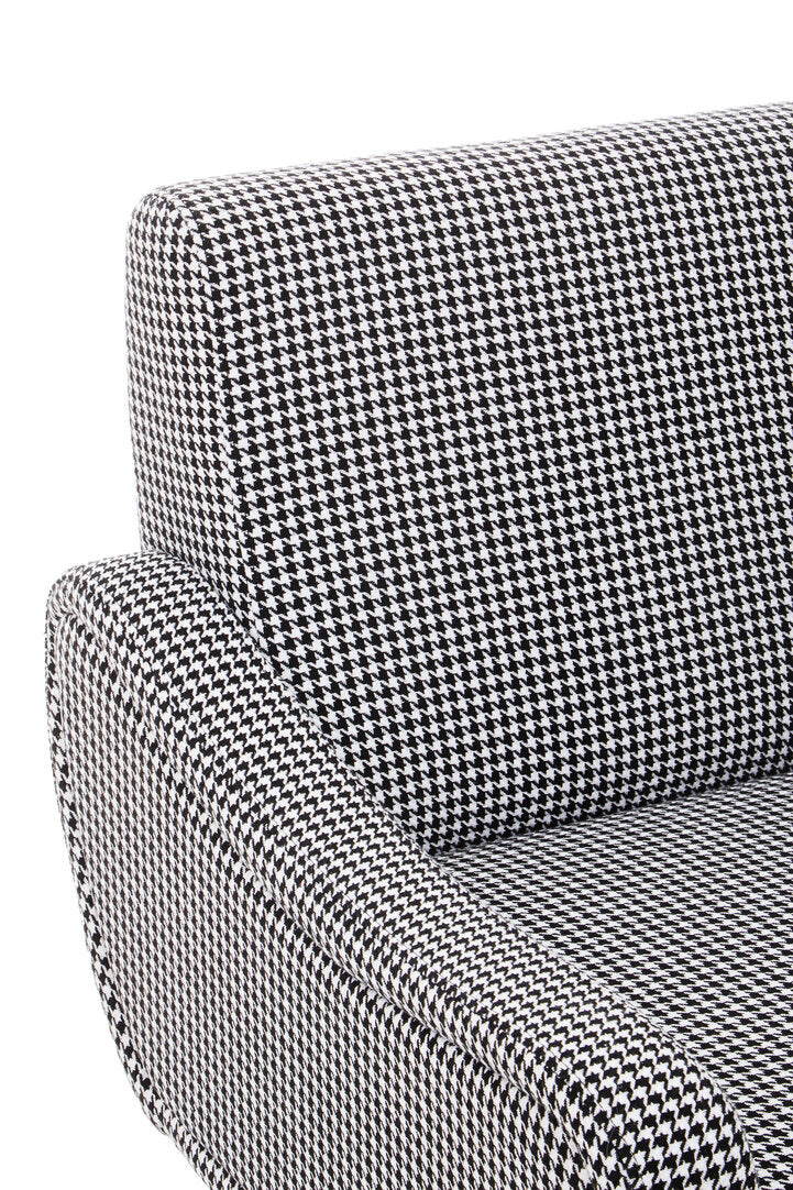 Checker Black And White Checked Armchair