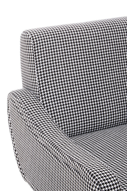 Checker Black And White Checked Armchair