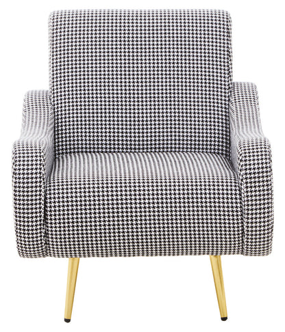 Checker Black And White Checked Armchair