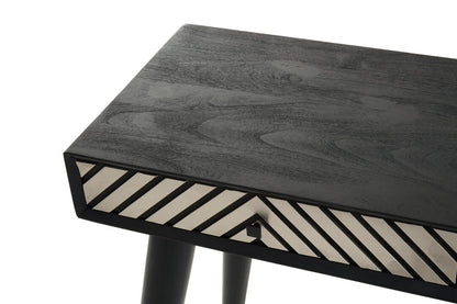 Indie Black and White Two Drawer Console Table