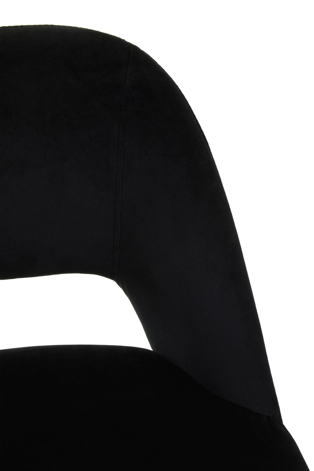 Waverley Black Velvet Bar Chair with Gold Finish Footrest