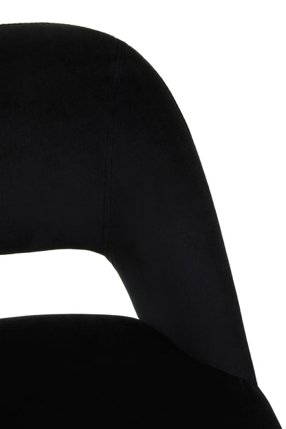 Waverley Black Velvet Bar Chair with Gold Finish Footrest