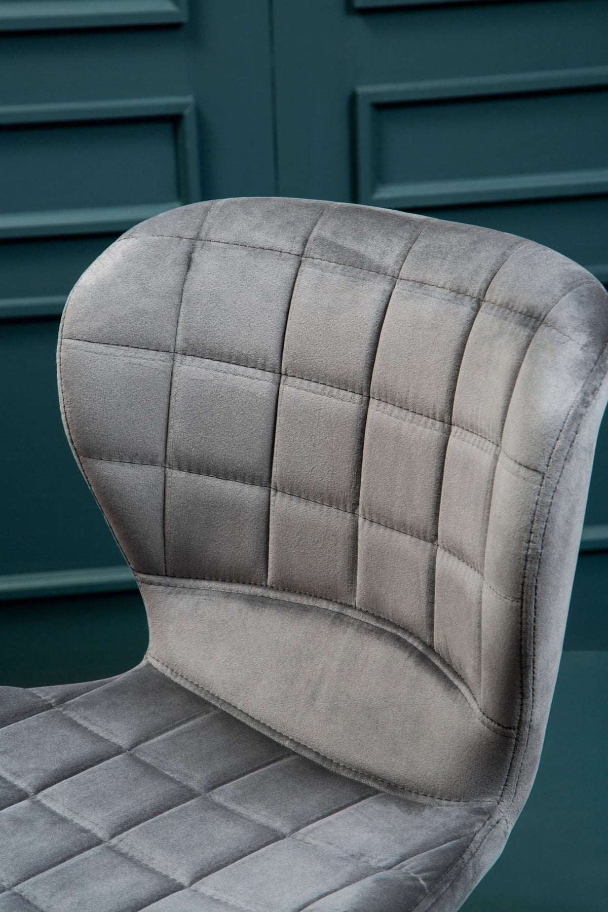 Warwick Grey Velvet Bar Chair