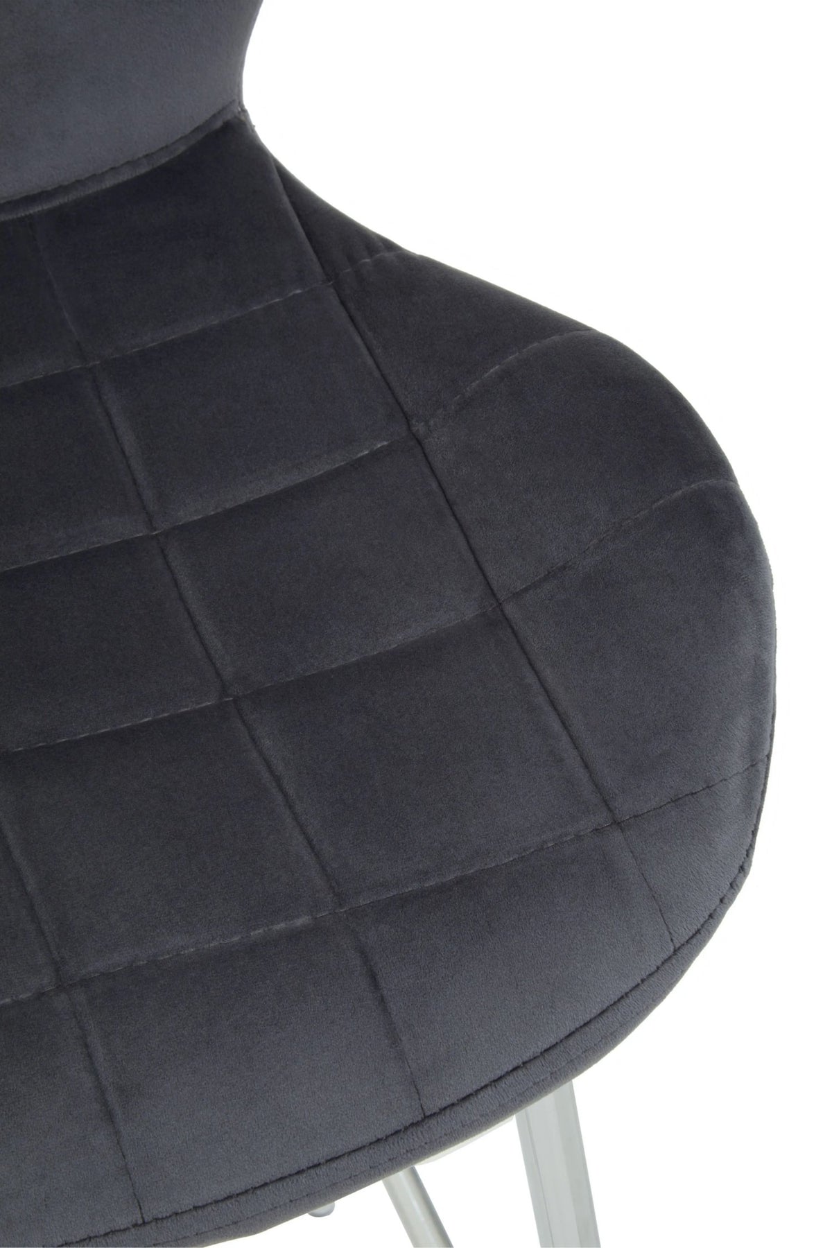 Warwick Grey Velvet Bar Chair