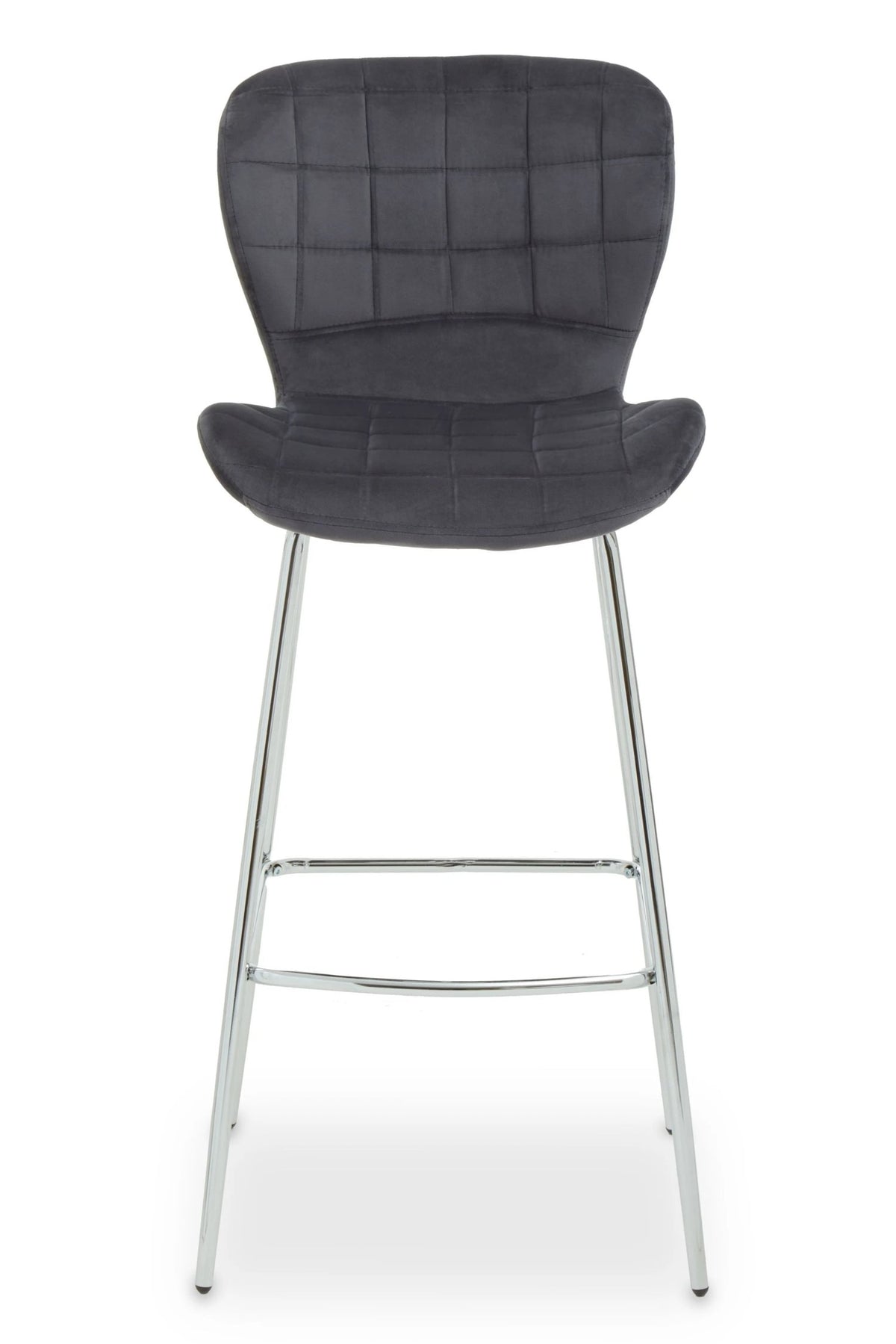 Warwick Grey Velvet Bar Chair