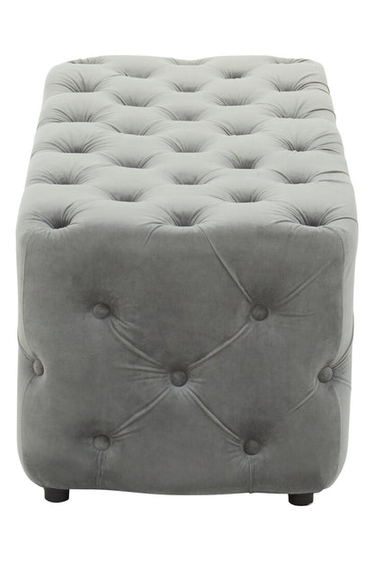 Luna Grey Velvet Bench
