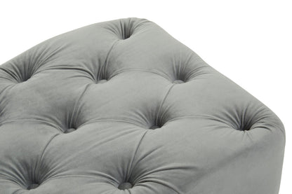Luna Grey Velvet Bench
