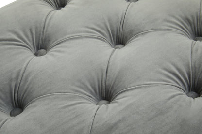 Luna Grey Velvet Bench