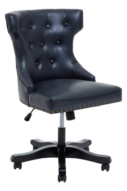 Exec Black Leather Effect Home Office Chair
