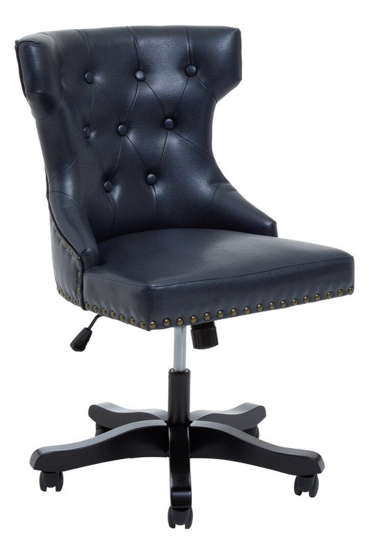 Exec Black Leather Effect Home Office Chair