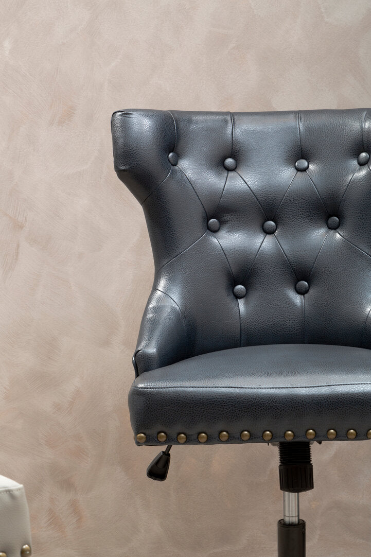 Exec Black Leather Effect Home Office Chair