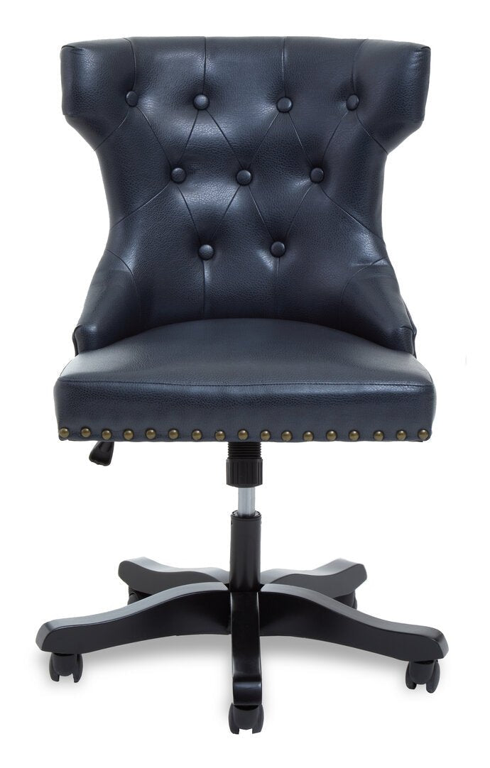 Exec Black Leather Effect Home Office Chair