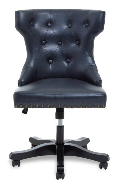 Exec Black Leather Effect Home Office Chair