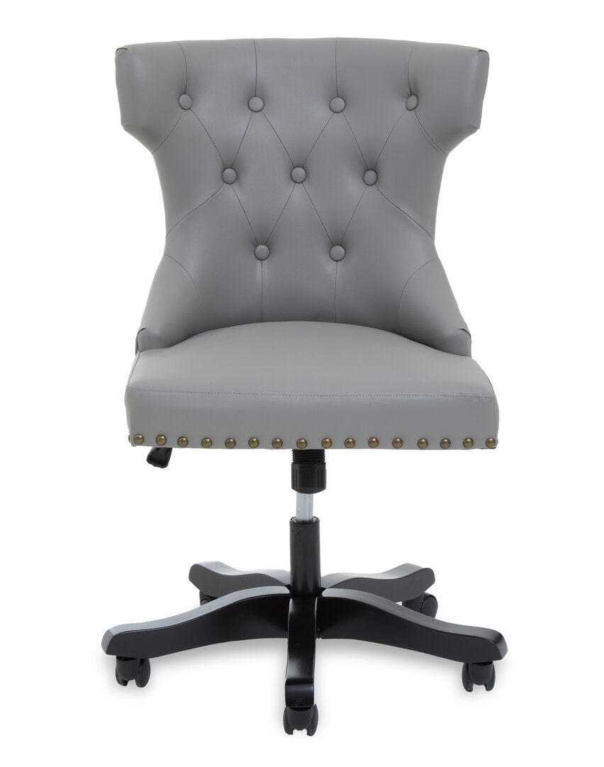 Exec Grey Leather Effect Home Office Chair