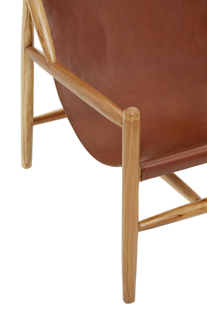 Sumatra Antique Dark Brown Leather Chair