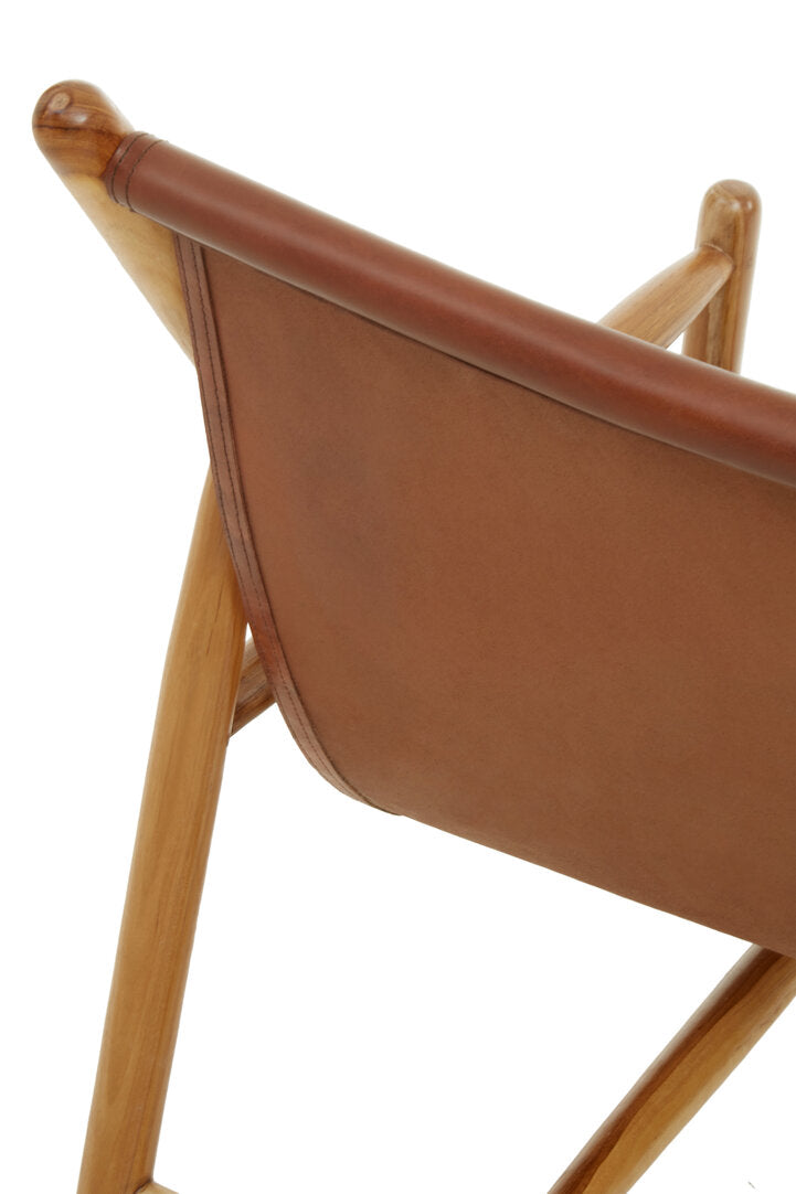 Sumatra Antique Dark Brown Leather Chair