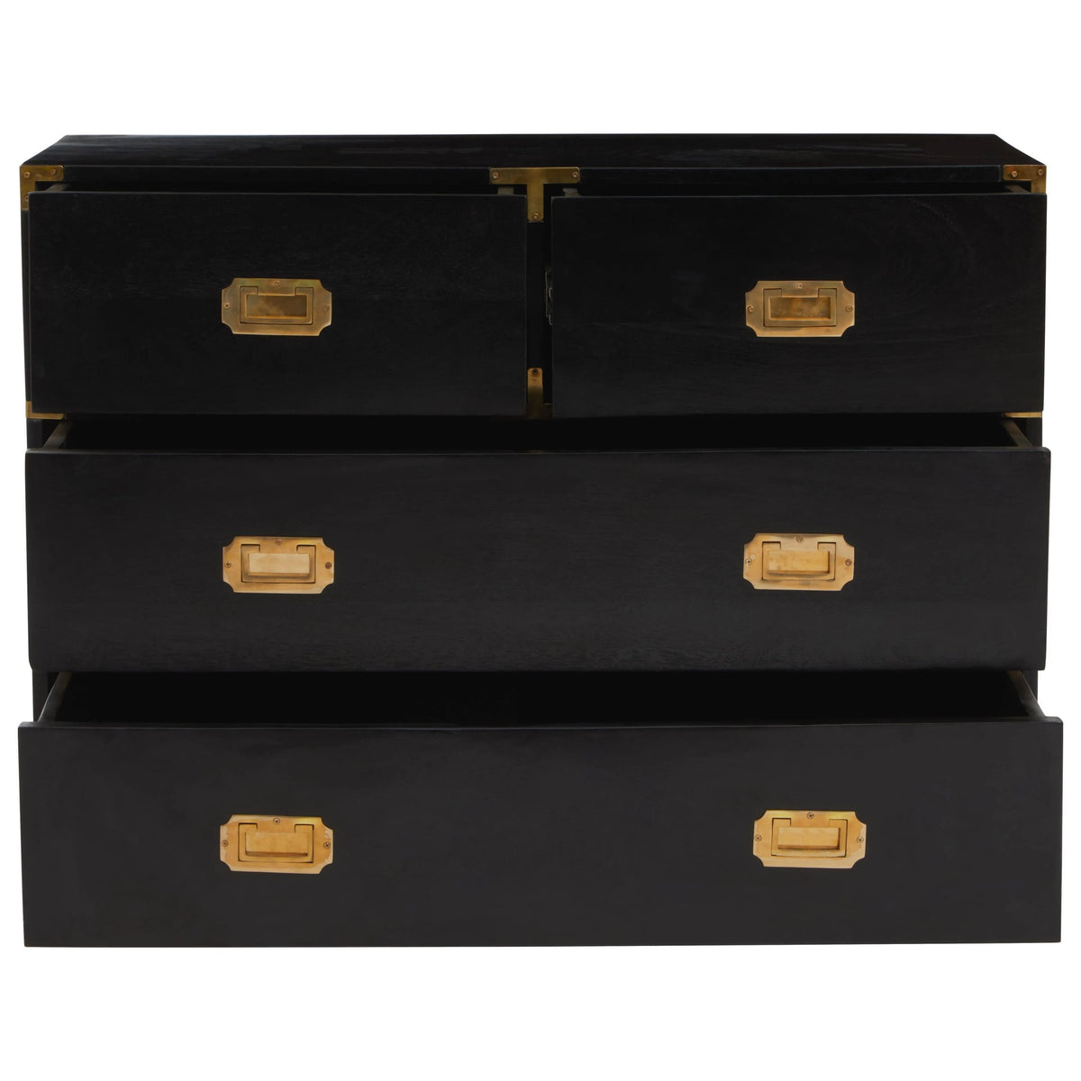 Farrow Black Mango Wood Chest of 4 Drawers