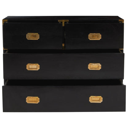 Farrow Black Mango Wood Chest of 4 Drawers