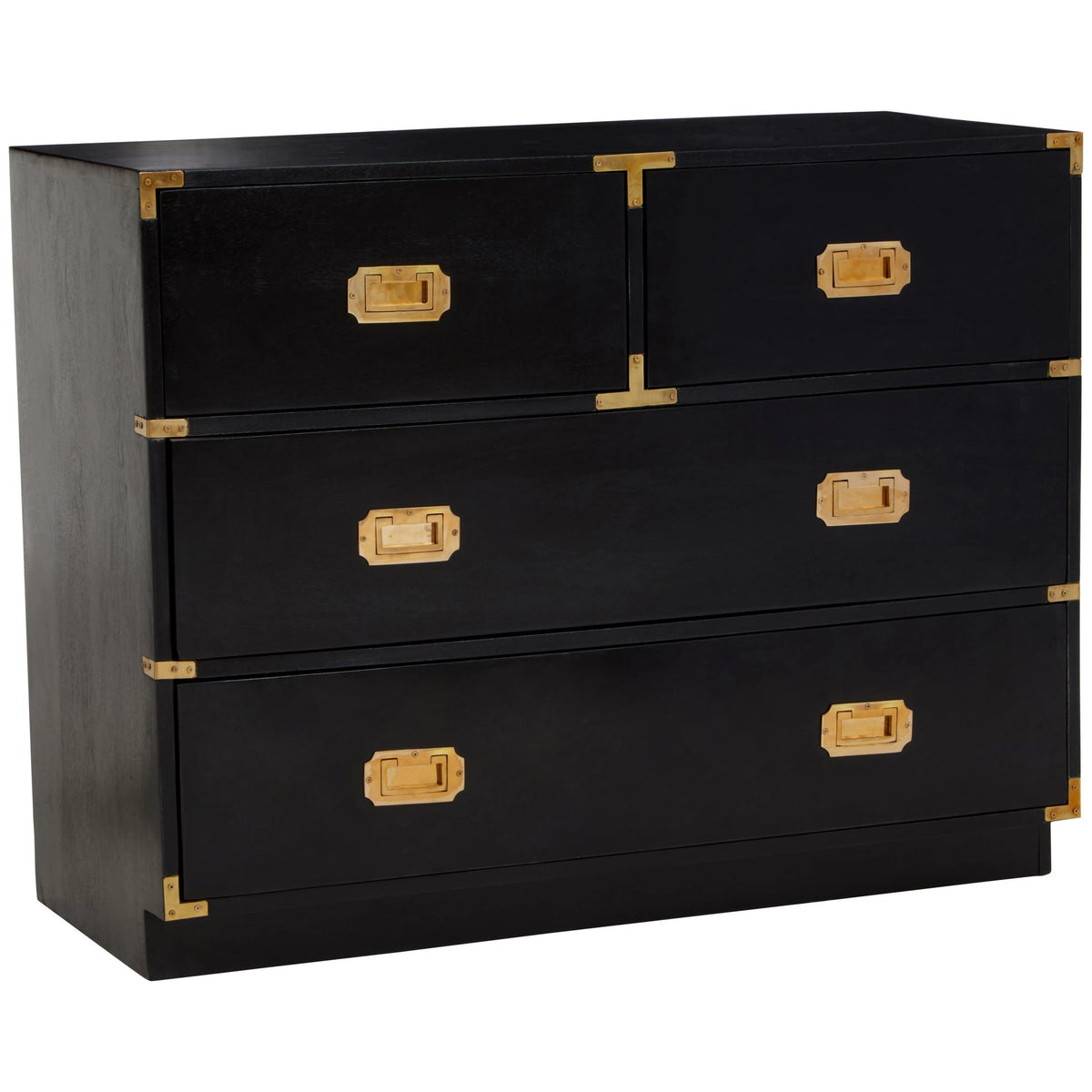 Farrow Black Mango Wood Chest of 4 Drawers