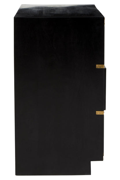 Farrow Black Mango Wood Chest of 4 Drawers