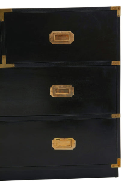 Farrow Black Mango Wood Chest of 4 Drawers