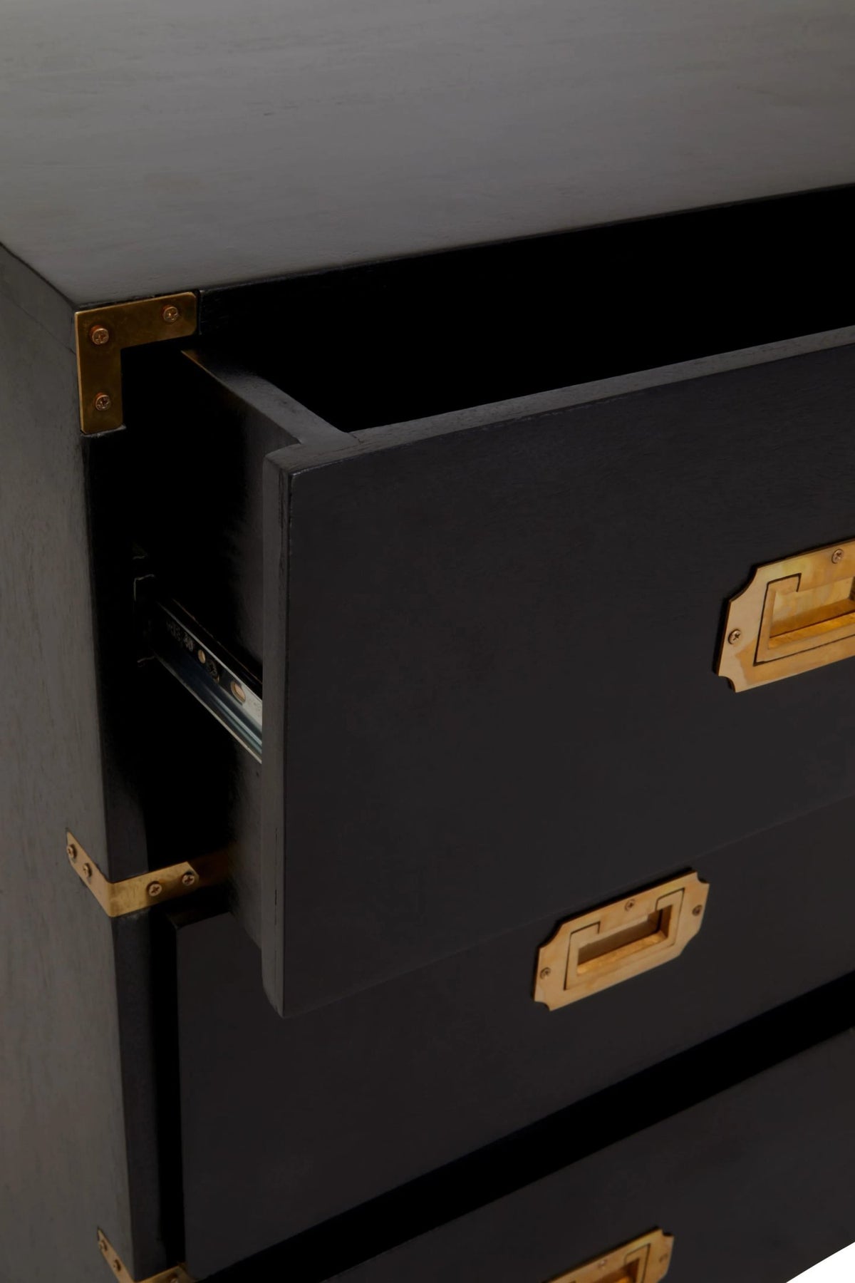 Farrow Black Mango Wood Chest of 4 Drawers