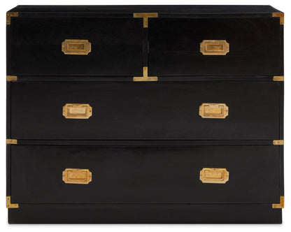 Farrow Black Mango Wood Chest of 4 Drawers