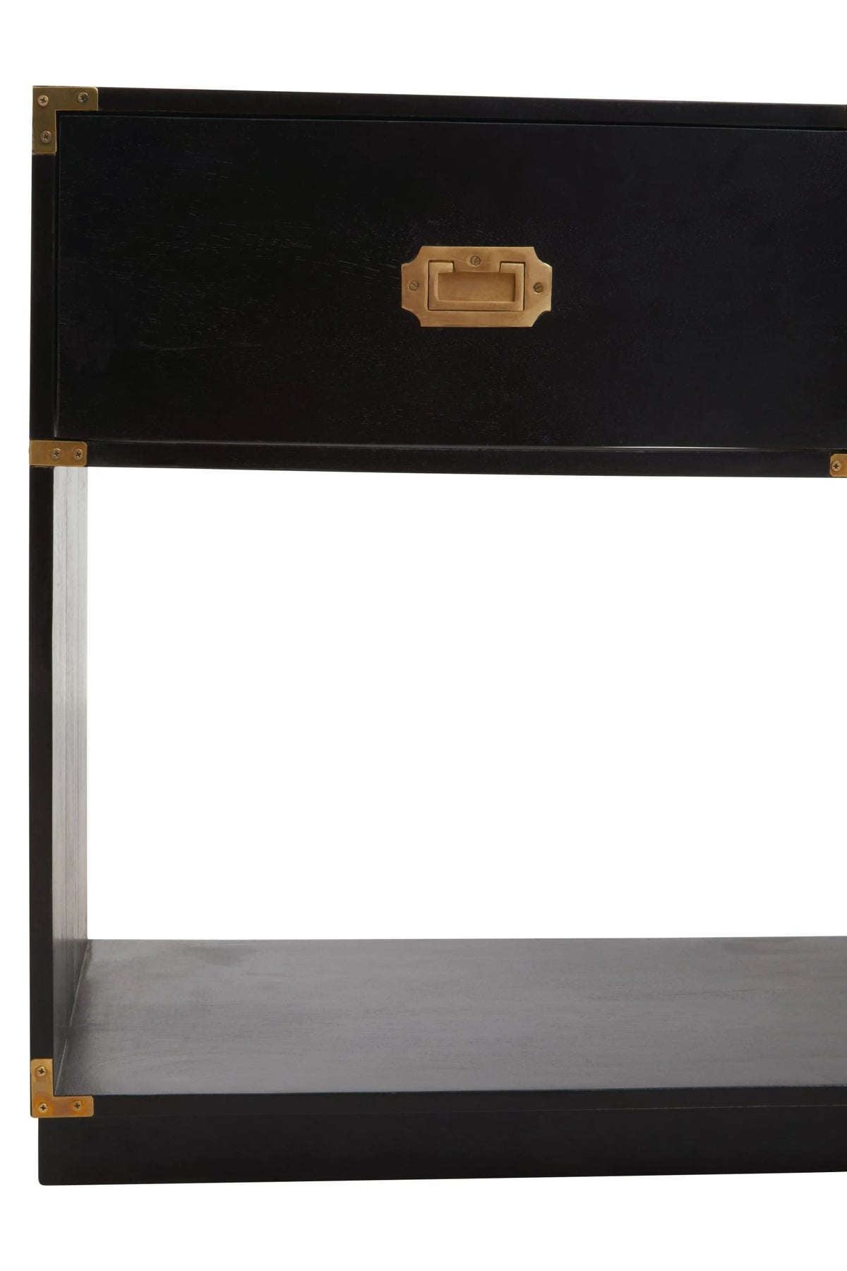 Farrow Two Drawer Black Mango Wood Console Table