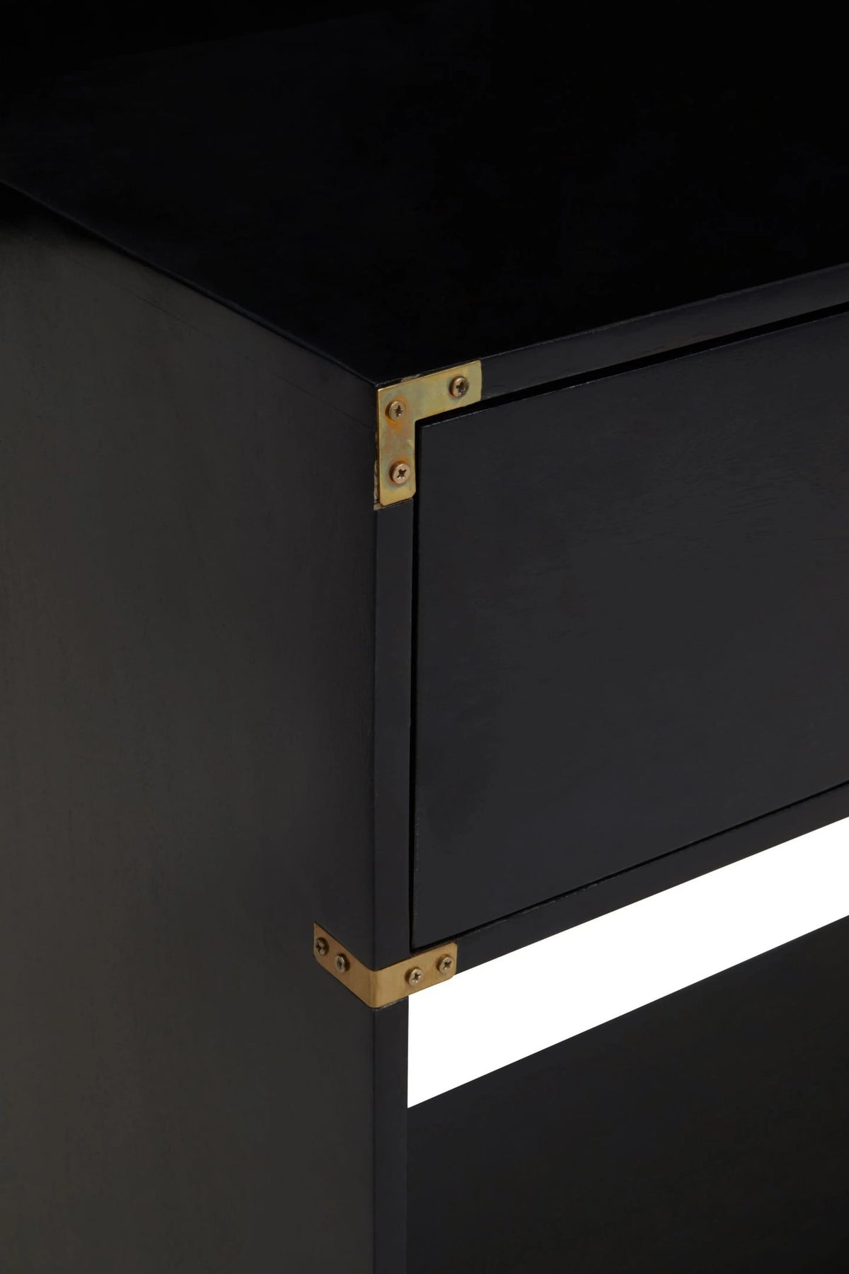 Farrow Two Drawer Black Mango Wood Console Table