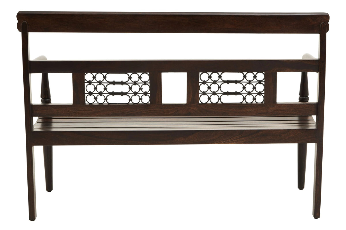 Rosehaven Dark Sheesham Wood Bench