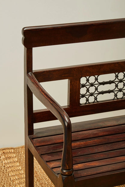 Rosehaven Dark Sheesham Wood Bench