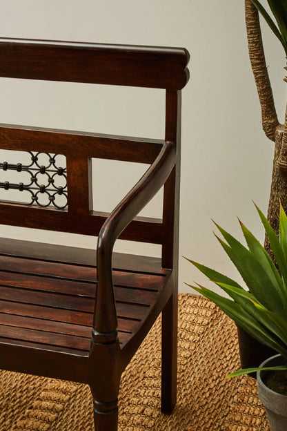 Rosehaven Dark Sheesham Wood Bench