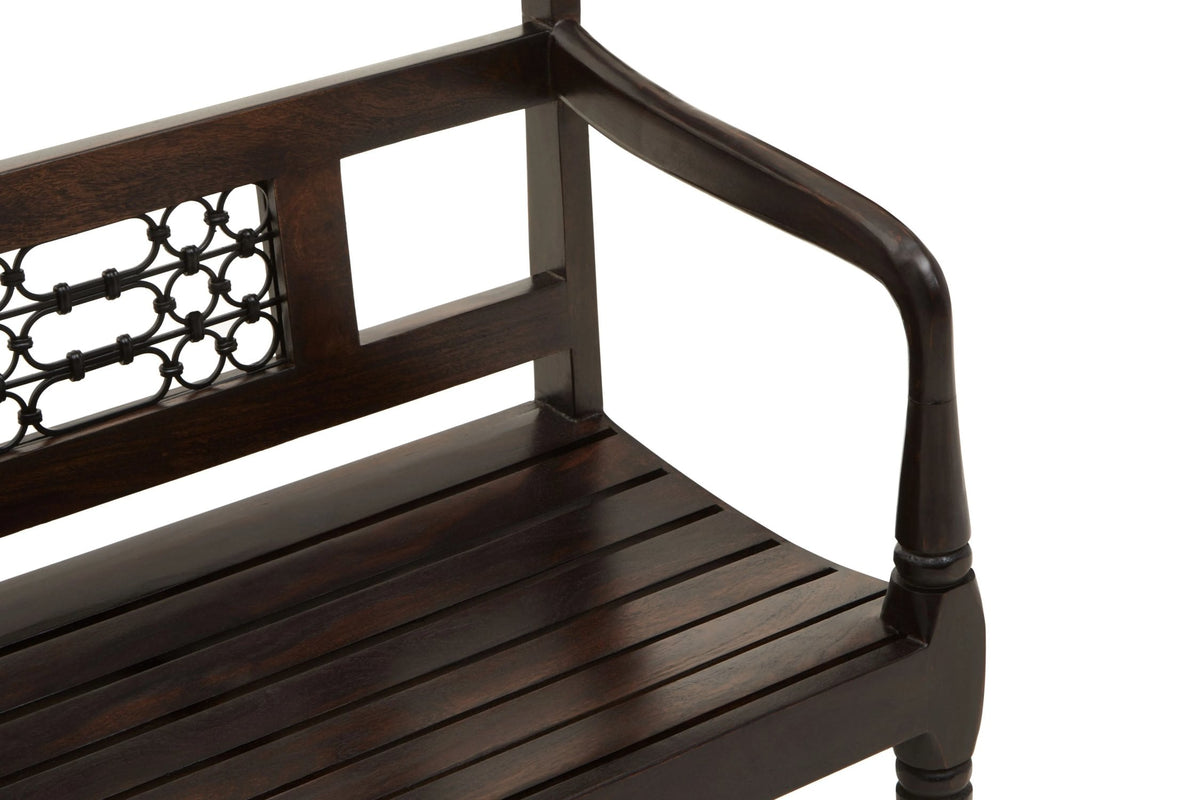 Rosehaven Dark Sheesham Wood Bench