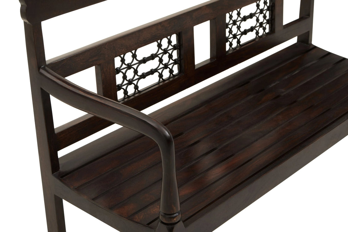 Rosehaven Dark Sheesham Wood Bench