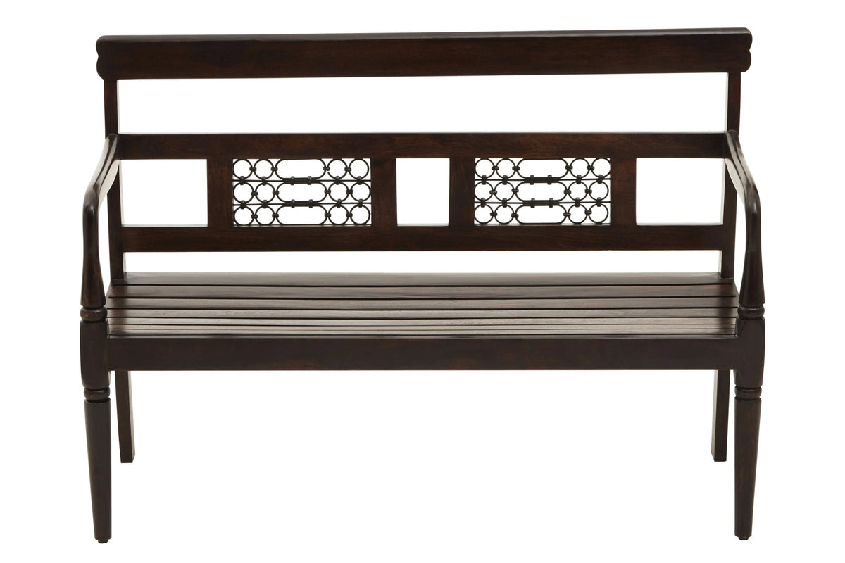 Rosehaven Dark Sheesham Wood Bench