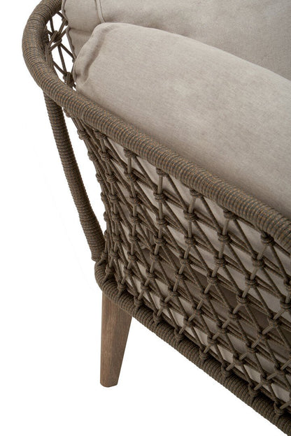 Masterpiece Three Seat Bronze and Charcoal Sof