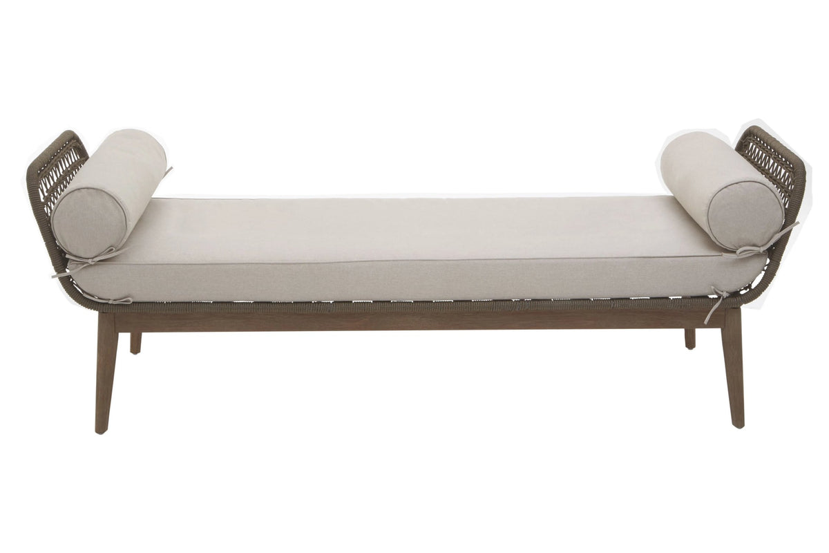 Masterpiece Rope Woven Longue Bench with Cushions