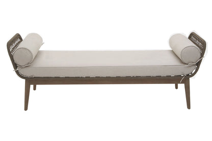 Masterpiece Rope Woven Longue Bench with Cushions