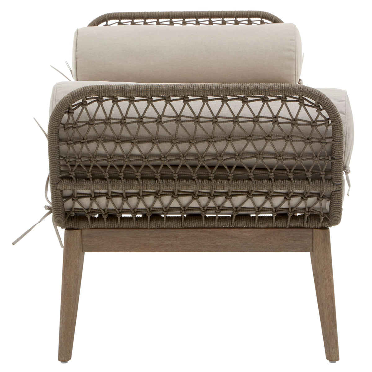 Masterpiece Rope Woven Longue Bench with Cushions