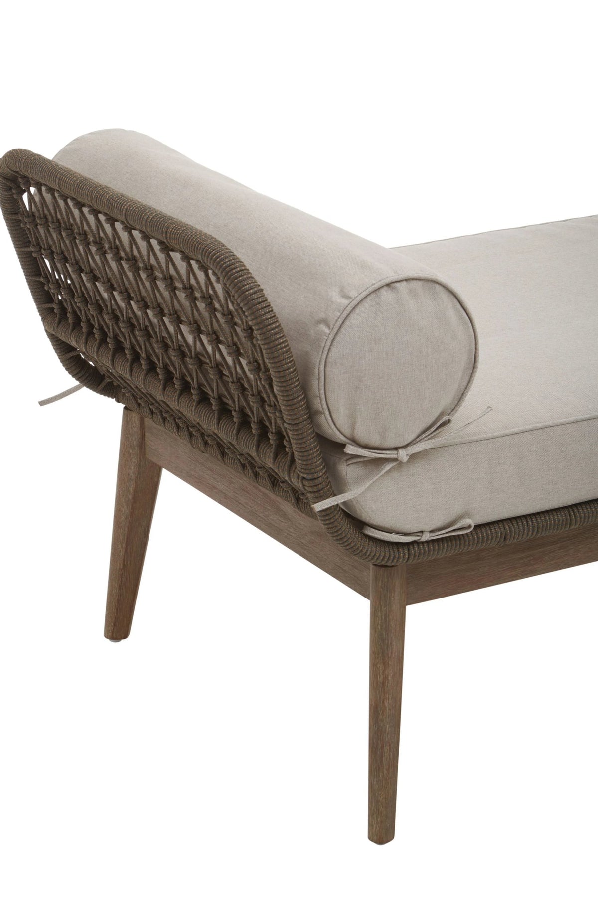 Masterpiece Rope Woven Longue Bench with Cushions