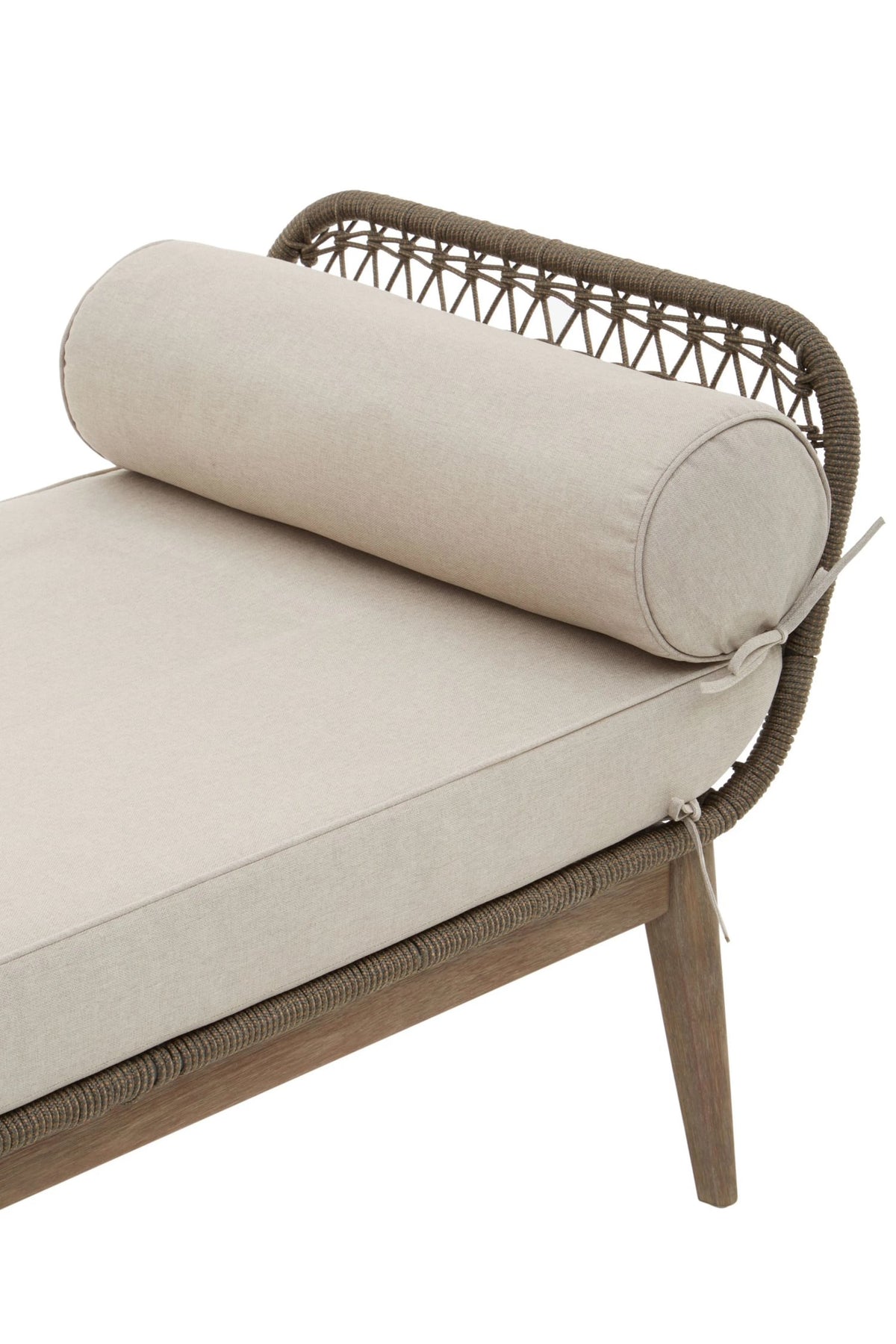 Masterpiece Rope Woven Longue Bench with Cushions