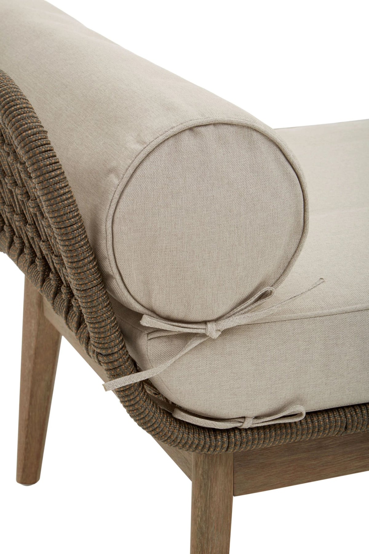 Masterpiece Rope Woven Longue Bench with Cushions