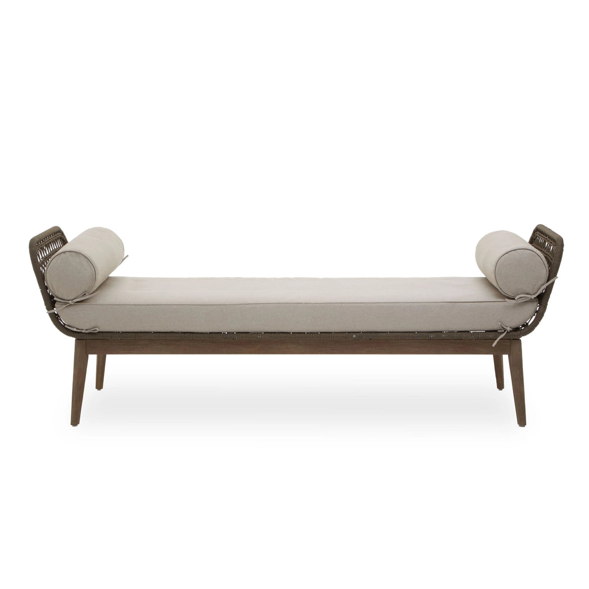 Masterpiece Rope Woven Longue Bench with Cushions