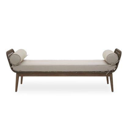 Masterpiece Rope Woven Longue Bench with Cushions