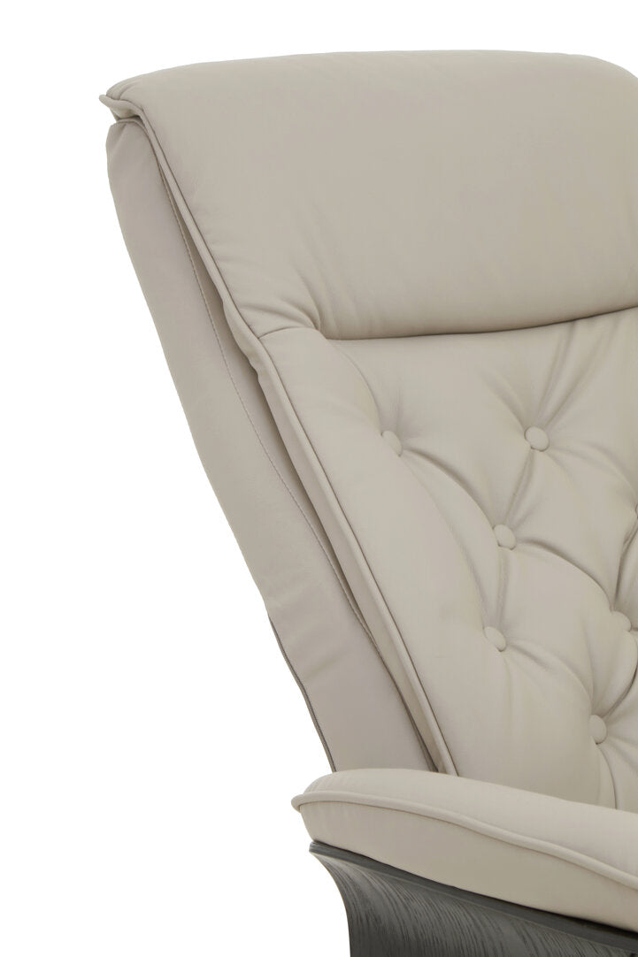 Cheshire Mink Leather Effect Recliner And Footstool