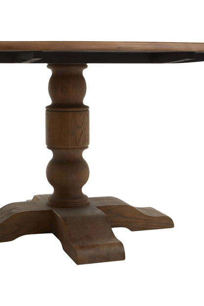 Glade Dark Oak Wood Round Dining Table