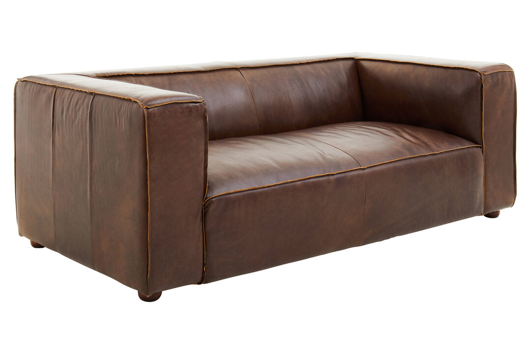 Monarch Two Seater Mexico Brown Leather Sofa