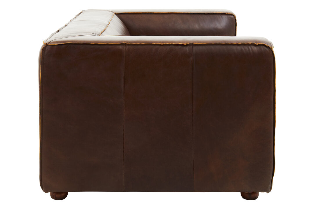 Monarch Two Seater Mexico Brown Leather Sofa