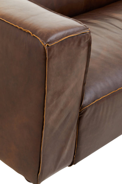 Monarch Two Seater Mexico Brown Leather Sofa
