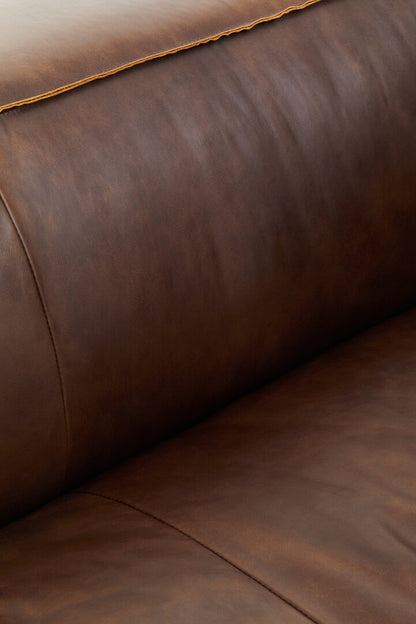 Monarch Two Seater Mexico Brown Leather Sofa
